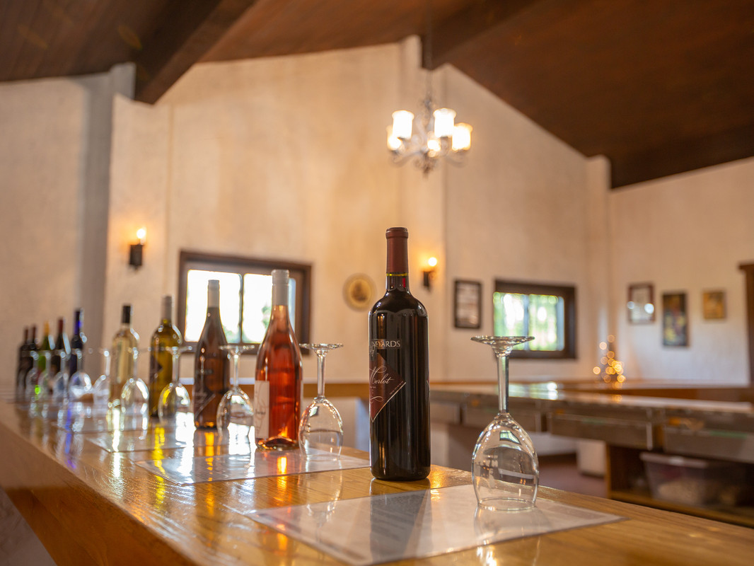 Mazza Wine Bottles on Bar by R Frank Photography 1