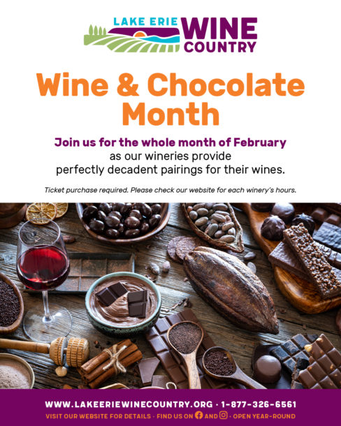 Wine and Chocolate Month with Lake Erie Wine Country